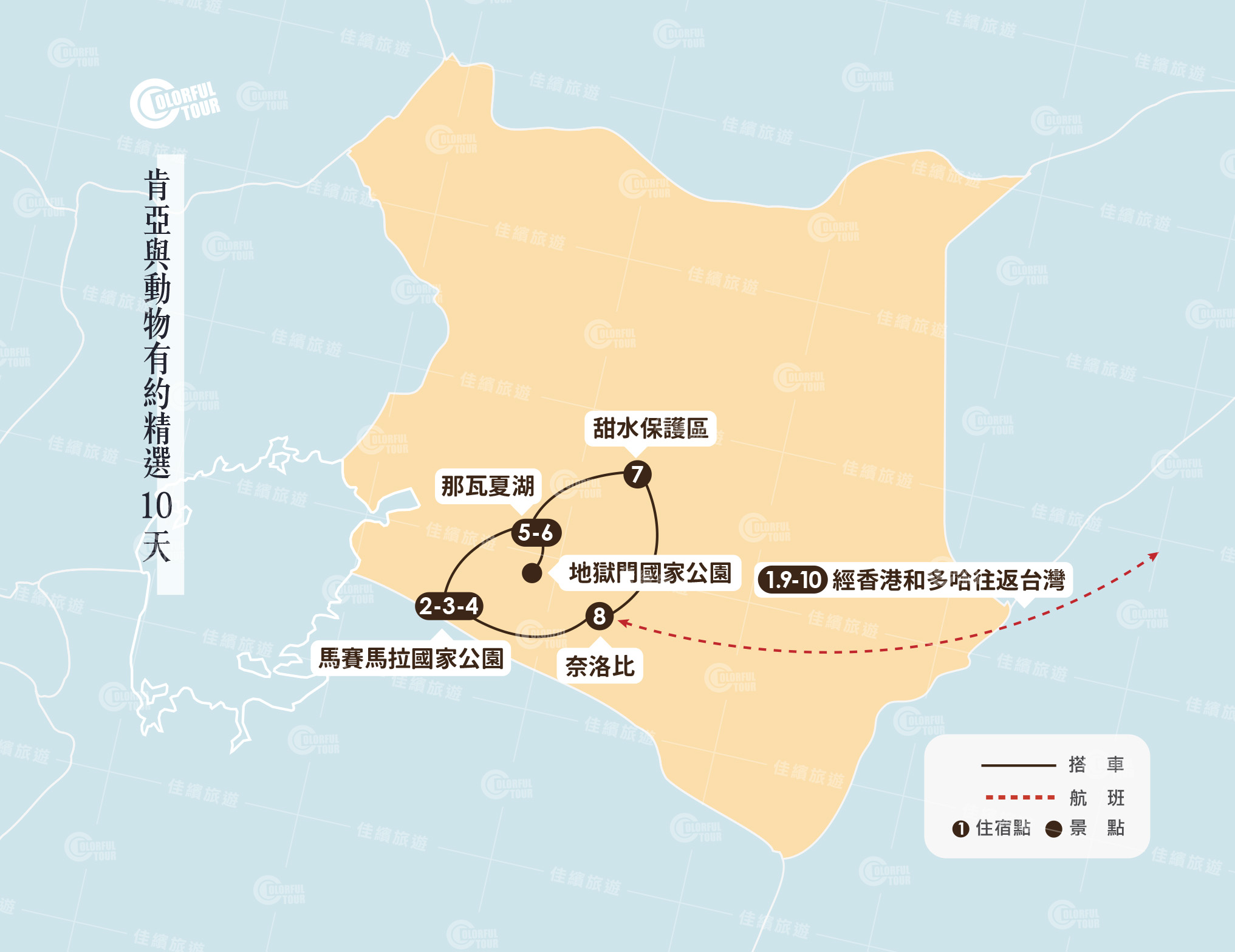 肯亞與動物有約精選10天